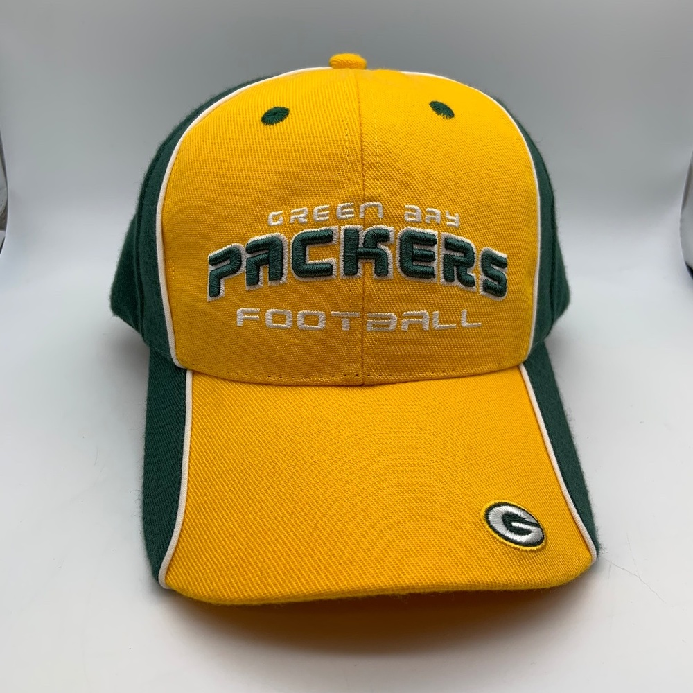 Vintage NFL Green Bay Packers Football Color Block Embroidered Hat